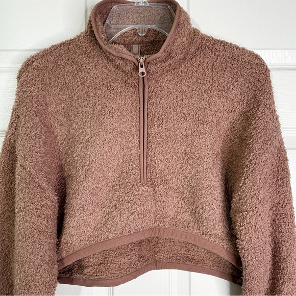 NWT Skims Cozy Knit Cropped Pullover in Tiger’s Eye Women’s Sz S/M - Picture 4 of 10